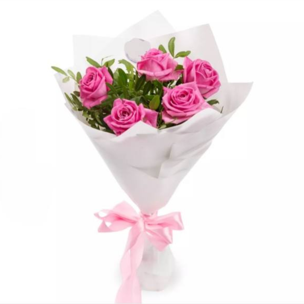 5 Розовых роз